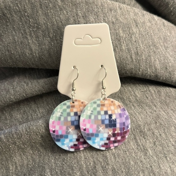 Jewelry - 🛍️BUNDLE 3 for $17 DISCO BALL cute earrings kawaii food animal